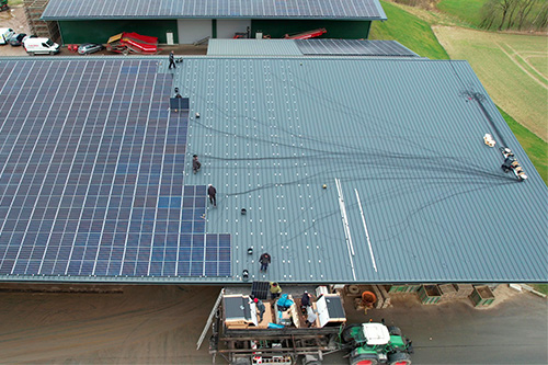 Installation neuer 749 kWp Photovoltaik-Anlage